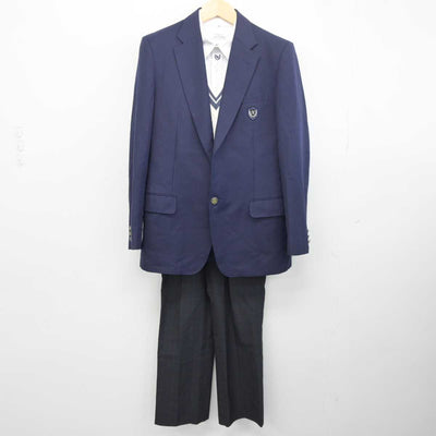 【中古】沖縄県 南部農林高等学校 男子制服 4点 (ブレザー・ニットベスト・シャツ・ズボン) sf041925