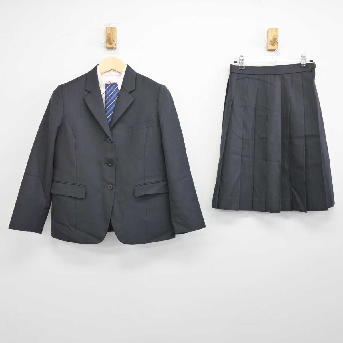 【中古】長野県 東御清翔高等学校 女子制服 5点 (ブレザー・シャツ・スカート・スカート) sf041929