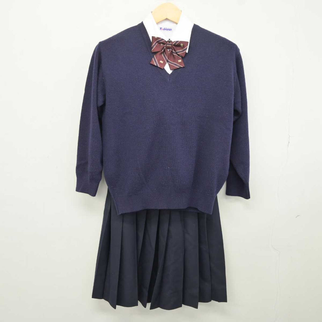 【中古】東京都 足立区立第十一中学校 女子制服 4点 (ニット・シャツ・スカート) sf041934 | 中古制服通販パレイド