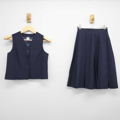 【中古】東京都 中瀬中学校 女子制服 3点 (ベスト・スカート・スカート) sf041942