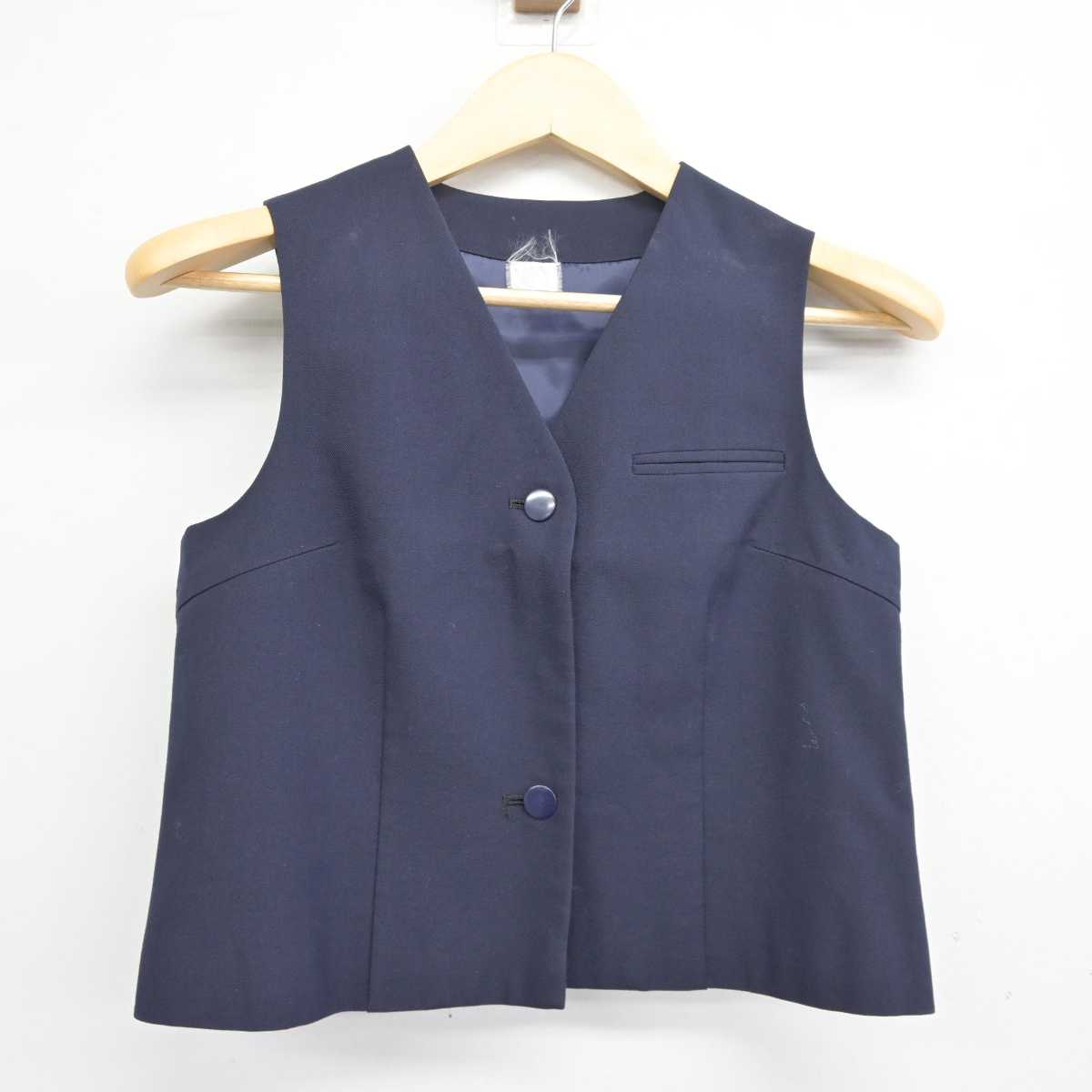 【中古】東京都 中瀬中学校 女子制服 3点 (ベスト・スカート・スカート) sf041942