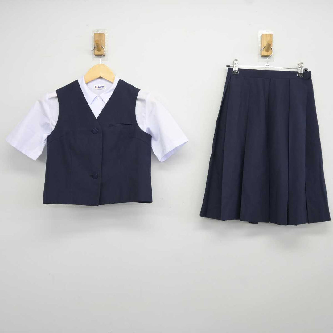 【中古】東京都 中瀬中学校 女子制服 3点 (ベスト・シャツ・スカート) sf041943 | 中古制服通販パレイド