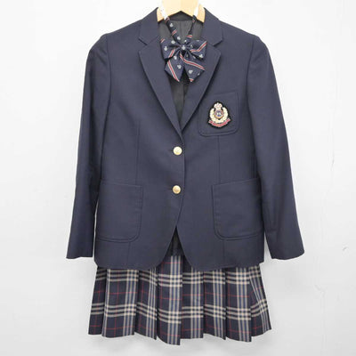 【中古】群馬県 藤岡北高等学校 女子制服 4点 (ブレザー・ニット・スカート) sf041948