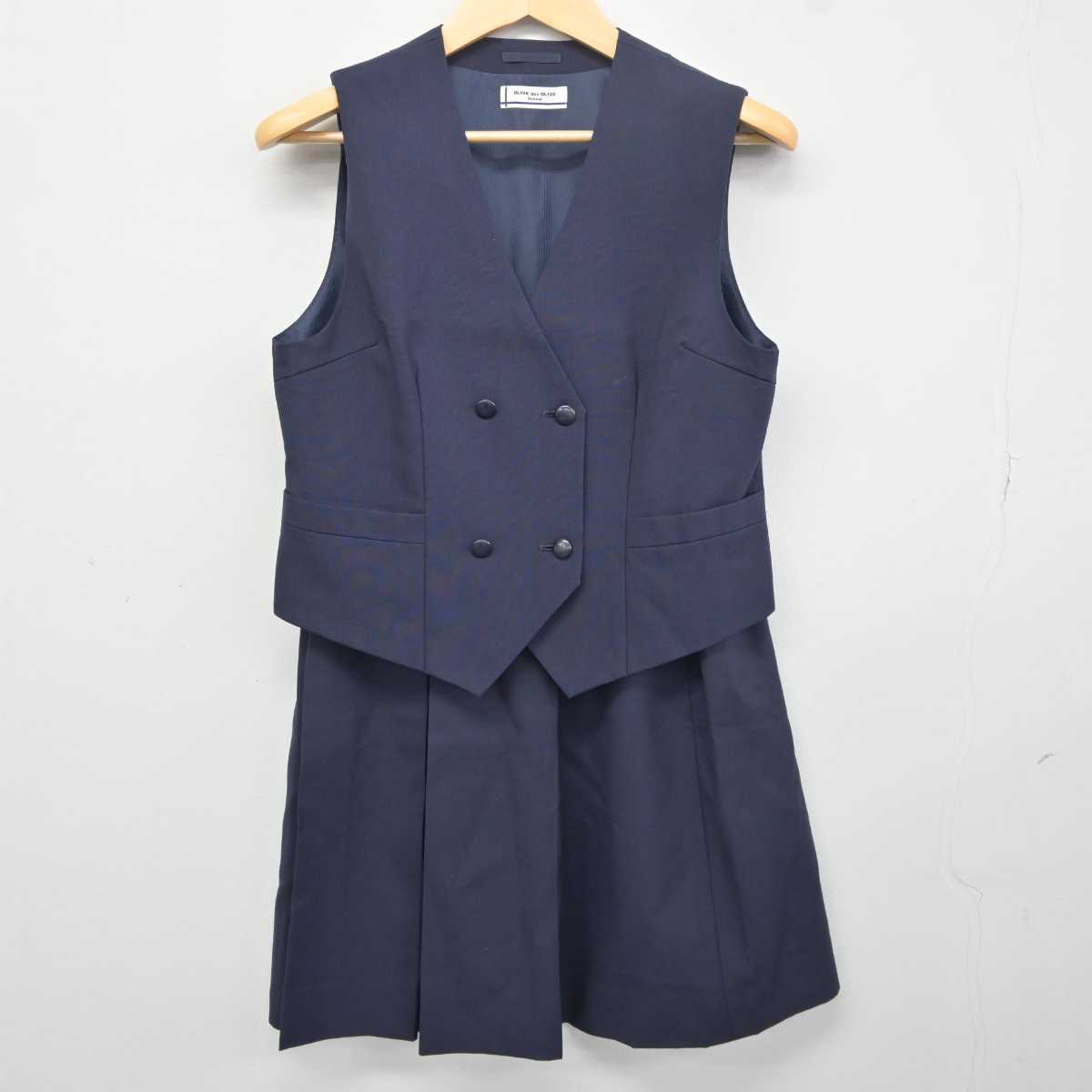 【中古】群馬県 高崎東高等学校 女子制服 2点 (ベスト・スカート) sf041954