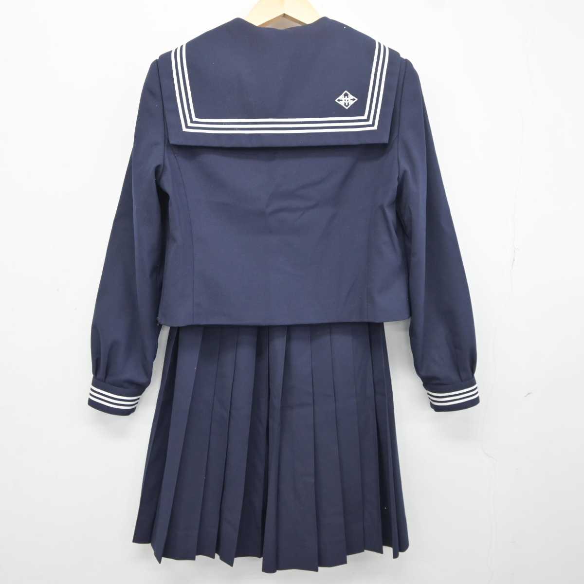 【中古】鳥取県 後藤ヶ丘中学校 女子制服 3点 (セーラー服・スカート) sf041955