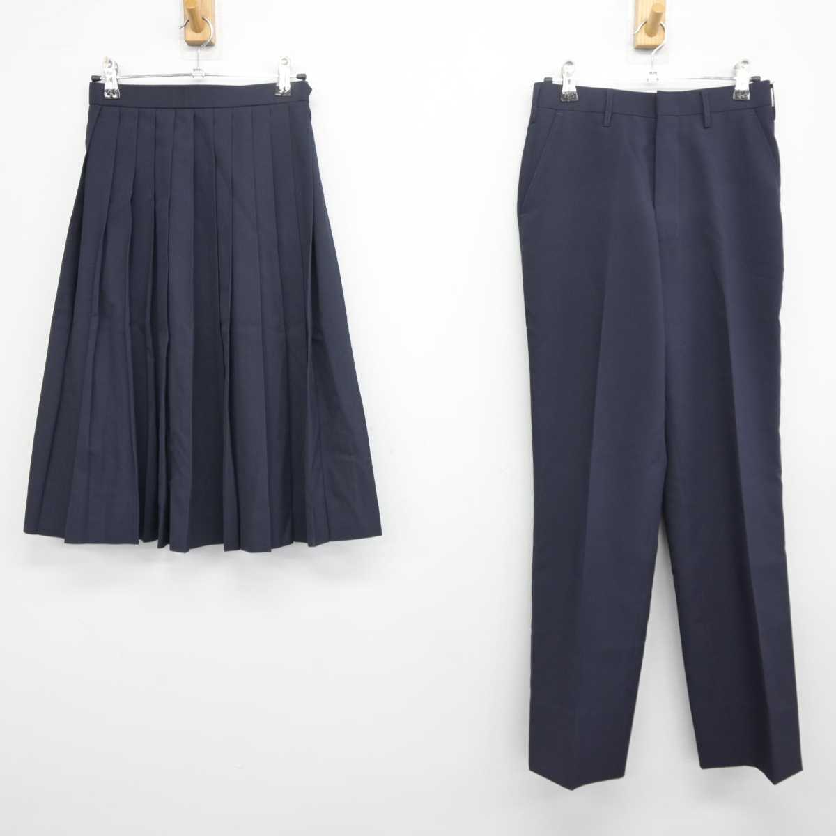 【中古】福岡県 八女高等学校 女子制服 3点 (ベスト・スカート・ズボン) sf041965