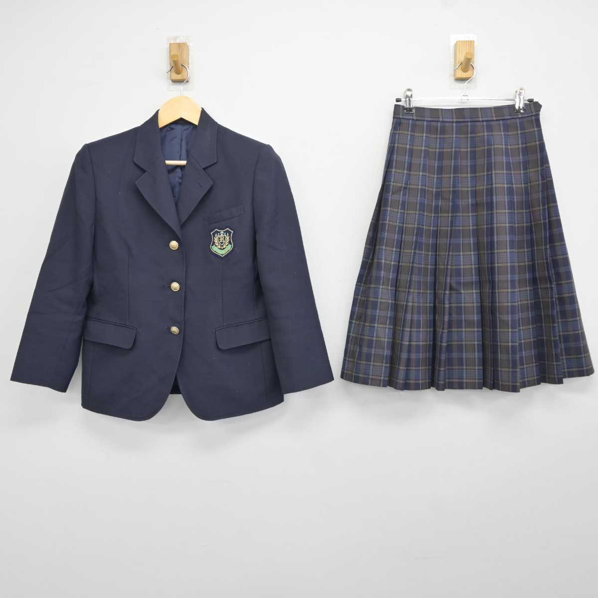 【中古】福岡県 広川中学校 女子制服 3点 (ブレザー・スカート) sf041966