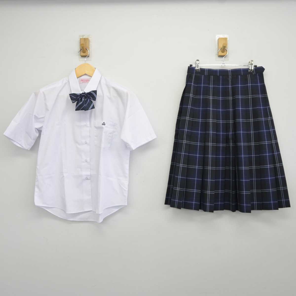 【中古】千葉県 東葛飾中学校 女子制服 3点 (シャツ・スカート) sf041969