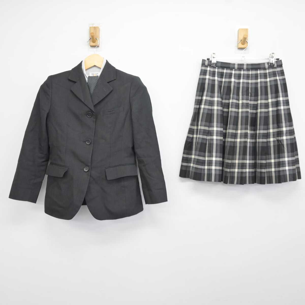 【中古】鹿児島県 鹿児島実業高等学校 女子制服 6点 (ブレザー・シャツ・スカート) sf041971