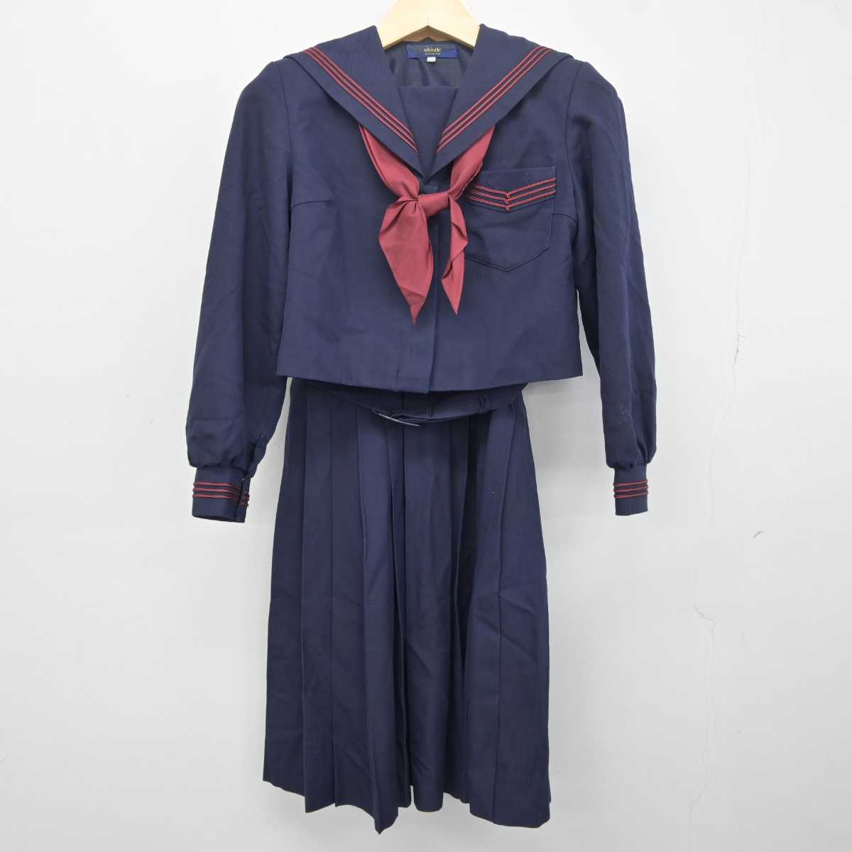 【中古】鹿児島県 吉野中学校 女子制服 3点 (セーラー服・ジャンパースカート) sf041975