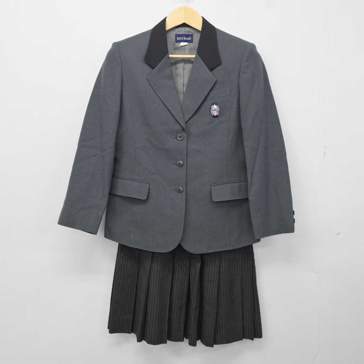 【中古】神奈川県 青山学院横浜英和高等学校 女子制服 2点 (ブレザー・スカート) sf041982