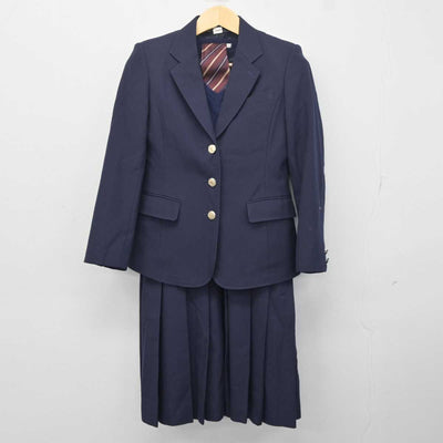 【中古】熊本県 必由館高等学校 女子制服 4点 (ブレザー・ニット・ジャンパースカート) sf041986