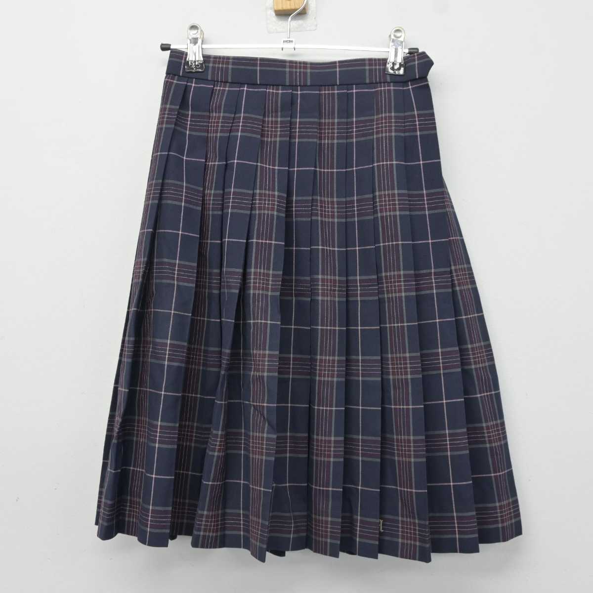 【中古】東京都 三鷹中等教育学校 女子制服 3点 (ニットベスト・スカート) sf041993