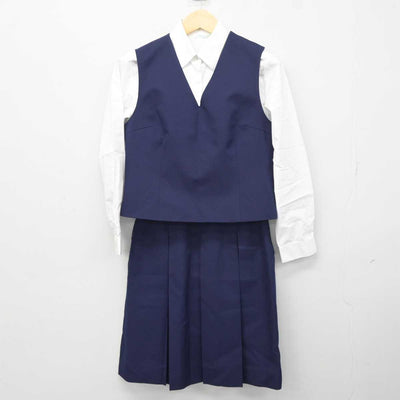 【中古】神奈川県 汲沢中学校 女子制服 4点 (ブレザー・シャツ・ベスト・スカート) sf042012