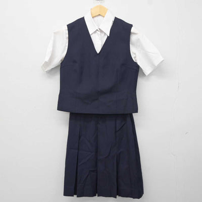 【中古】神奈川県 汲沢中学校 女子制服 3点 (シャツ・ベスト・スカート) sf042013