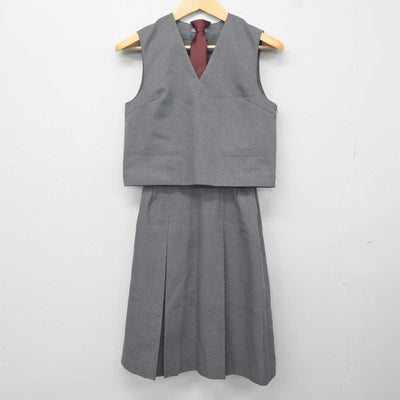 【中古】北海道 元町中学校 女子制服 4点 (ブレザー・ベスト・スカート) sf042017