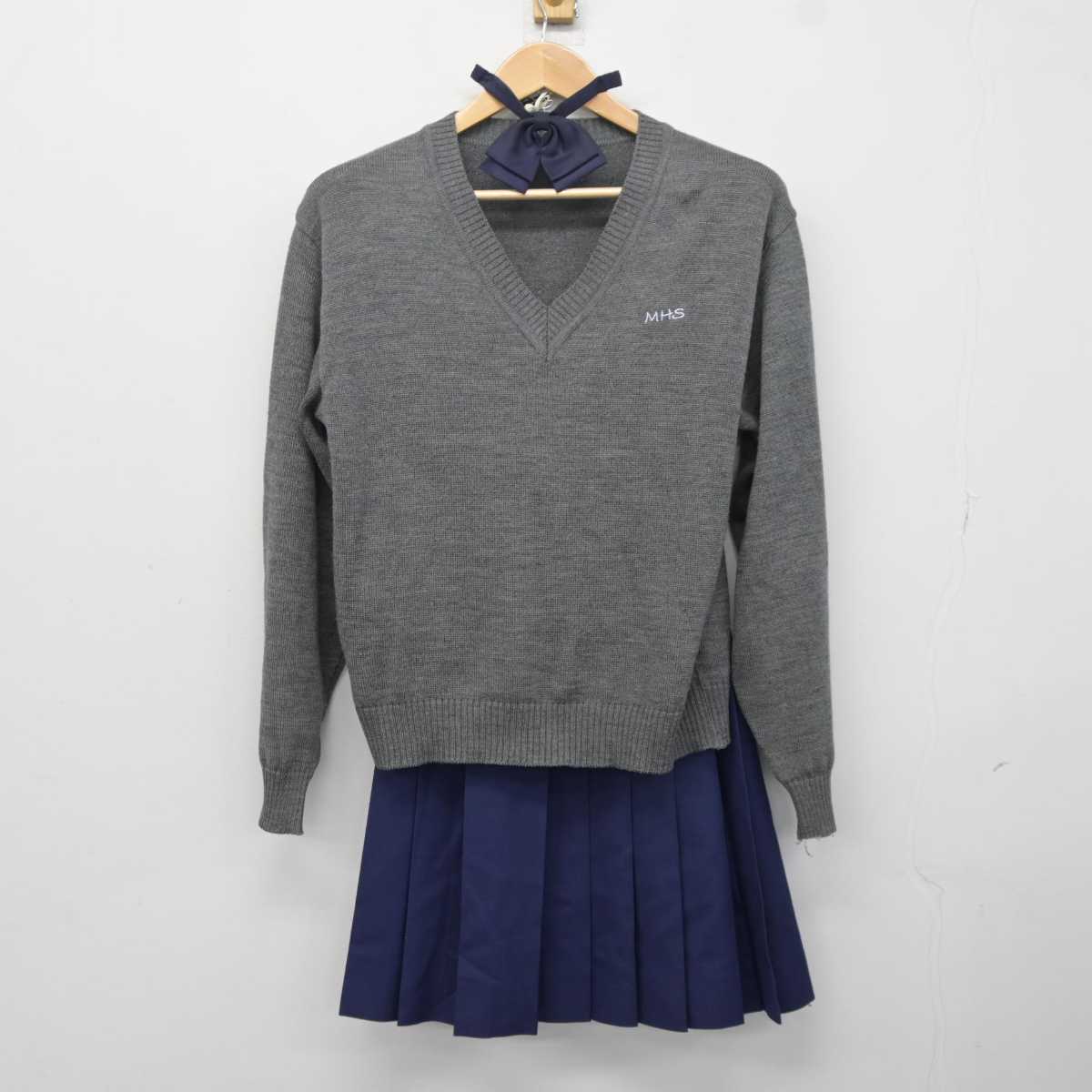 中古】福井県 美方高等学校 女子制服 4点 (ブレザー・ニット・スカート) sf042026 | 中古制服通販パレイド