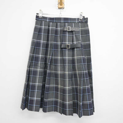 【中古】千葉県 富里高等学校 女子制服 3点 (ニットベスト・スカート) sf042047