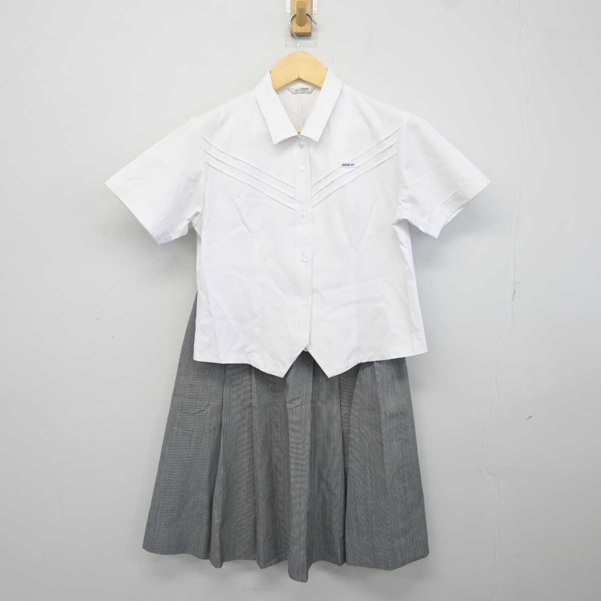 【中古】福岡県 玄界高等学校 女子制服 2点 (シャツ・スカート) sf042054