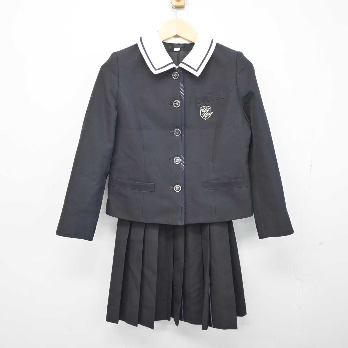 【中古】石川県 宇ノ気中学校 女子制服 3点 (ブレザー・スカート・その他アイテム) sf042061