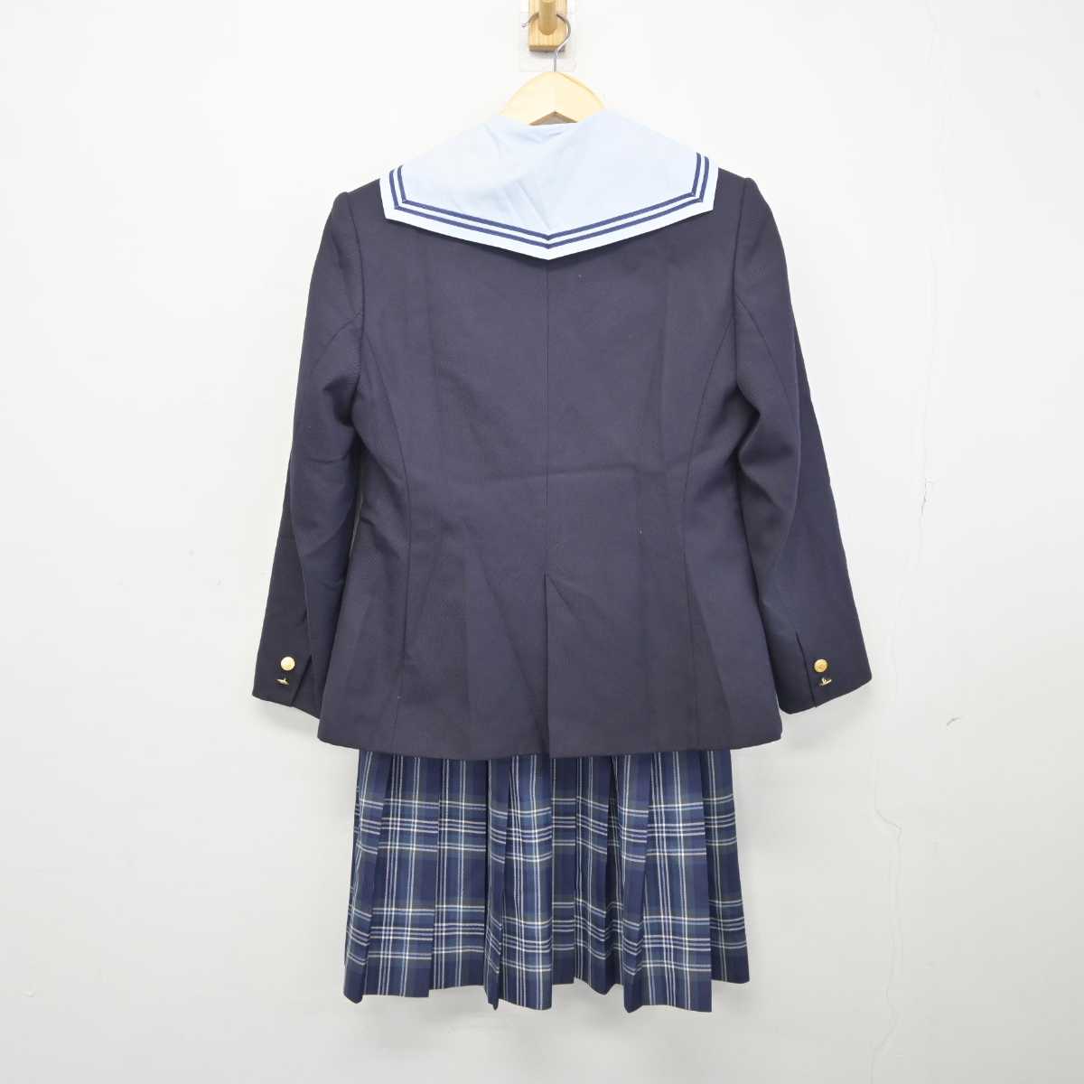 【中古】福島県 錦中学校 女子制服 4点 (ブレザー・セーラー服・スカート) sf042063