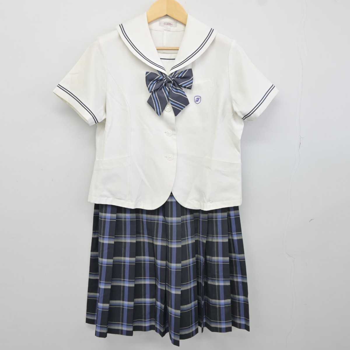 【中古】大阪府 大阪国際大和田高等学校 女子制服 3点 (セーラー服・スカート) sf042070