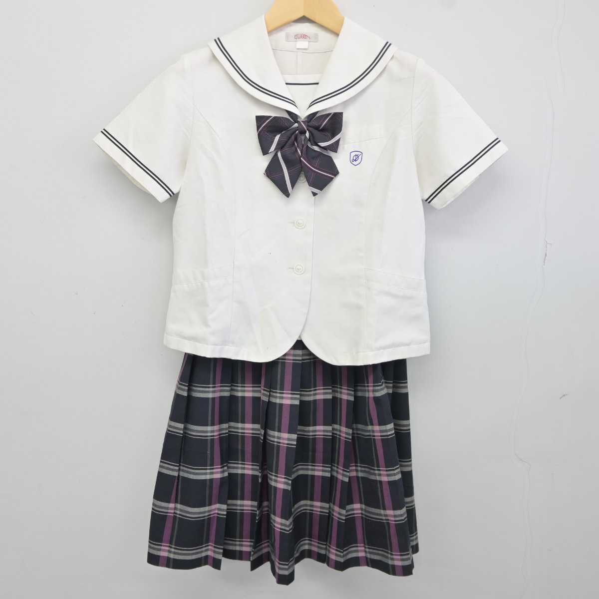 【中古】大阪府 大阪国際大和田中学校 女子制服 4点 (セーラー服・スカート) sf042078