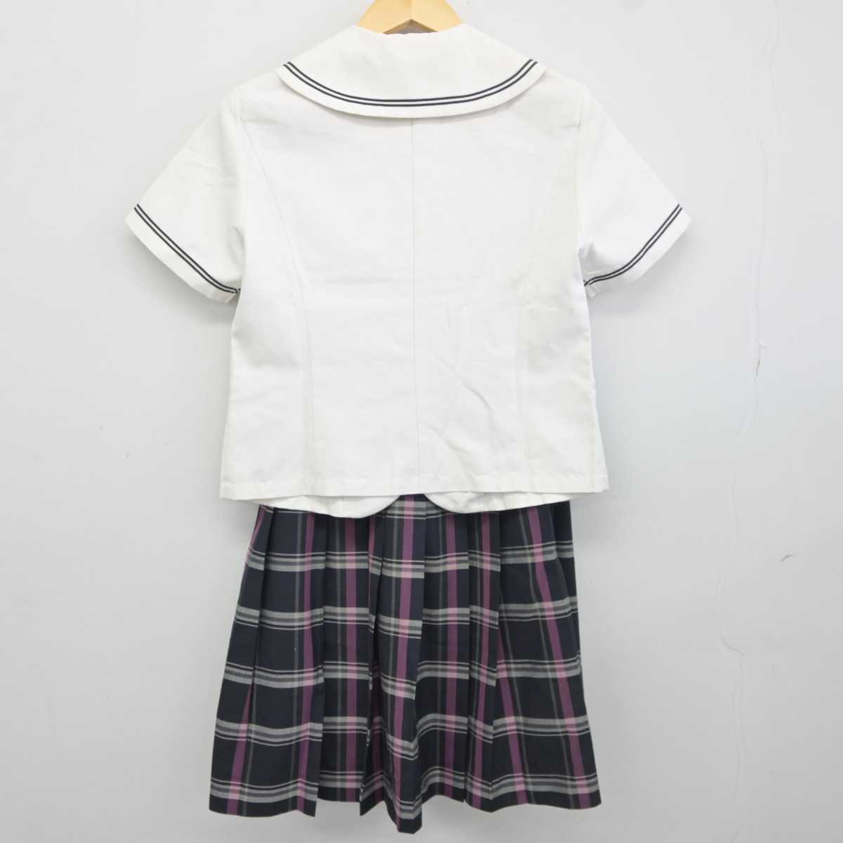 【中古】大阪府 大阪国際大和田中学校 女子制服 4点 (セーラー服・スカート) sf042078