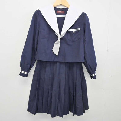 【中古】大阪府 本庄中学校 女子制服 3点 (セーラー服・スカート) sf042081