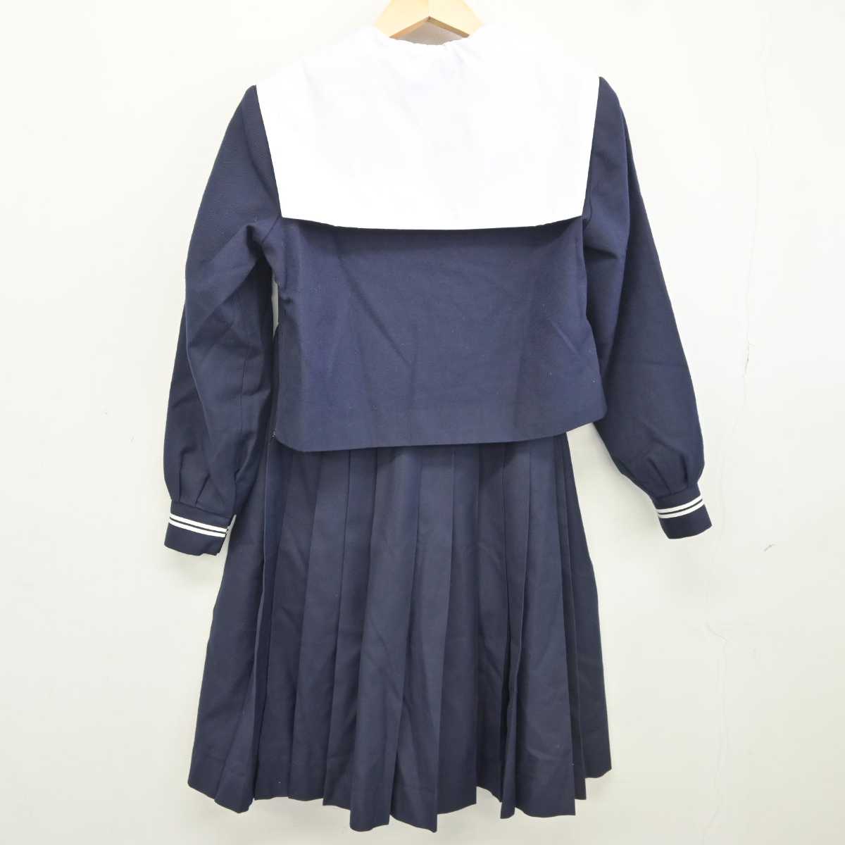 【中古】大阪府 本庄中学校 女子制服 3点 (セーラー服・スカート) sf042081