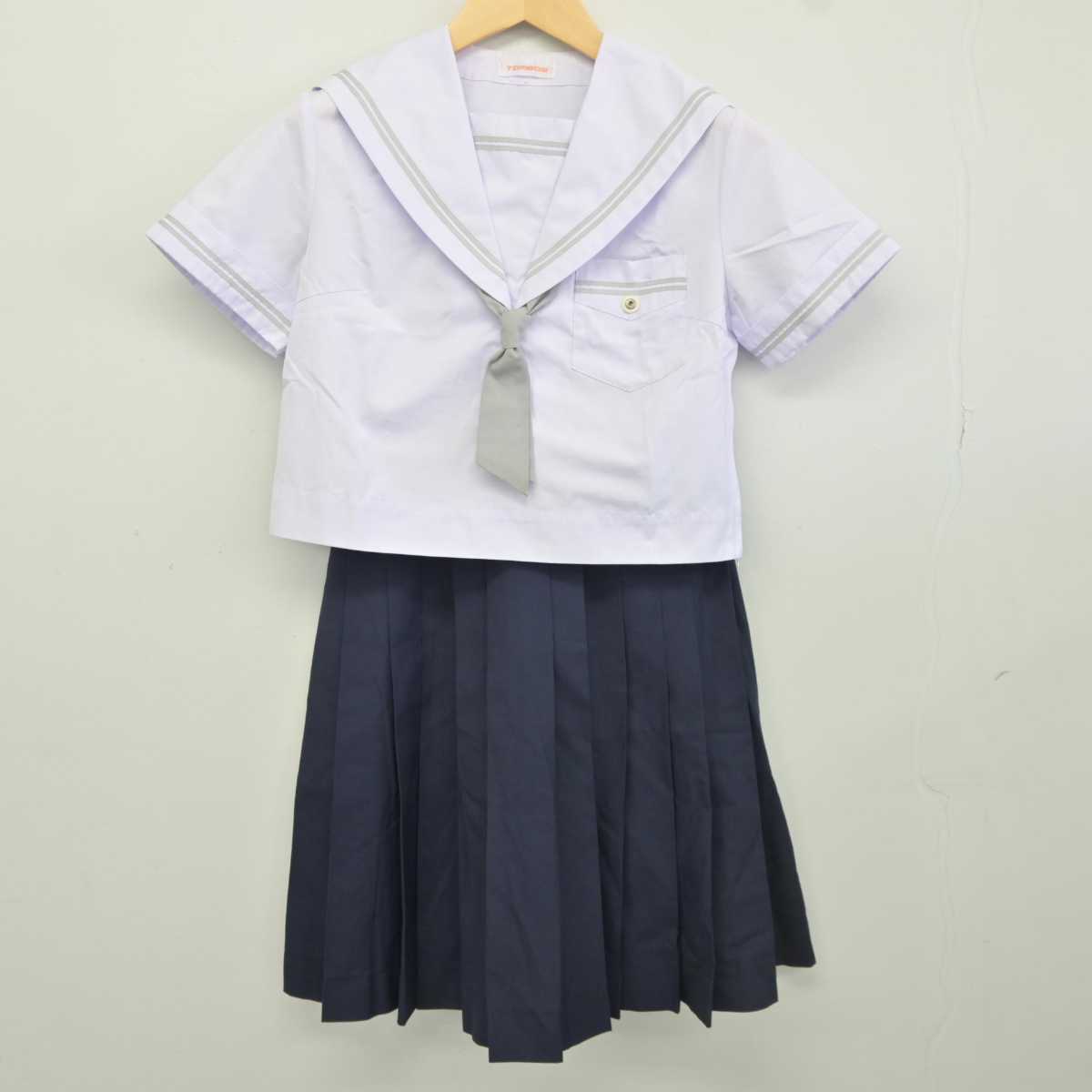 【中古】大阪府 本庄中学校 女子制服 4点 (セーラー服・スカート) sf042082