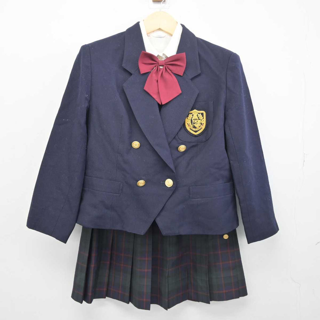 【中古】東京都 鶴川高等学校 女子制服 5点 (ブレザー・ベスト・シャツ・スカート) sf042085