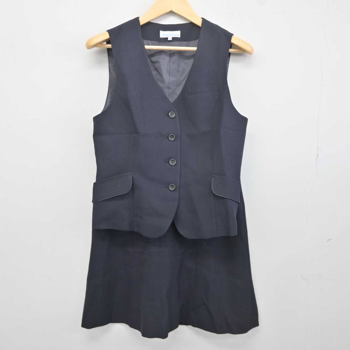 【中古】 事務服 女子制服 2点 (ベスト・スカート) sf042091