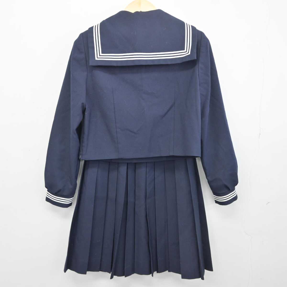 【中古】埼玉県 本庄高等学校 女子制服 4点 (ニット・セーラー服・スカート) sf042096