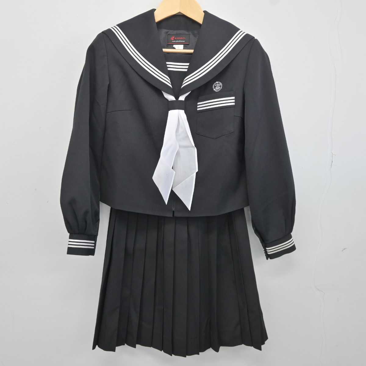 【中古】三重県 松阪市立中部中学校 女子制服 3点 (セーラー服・スカート) sf042098