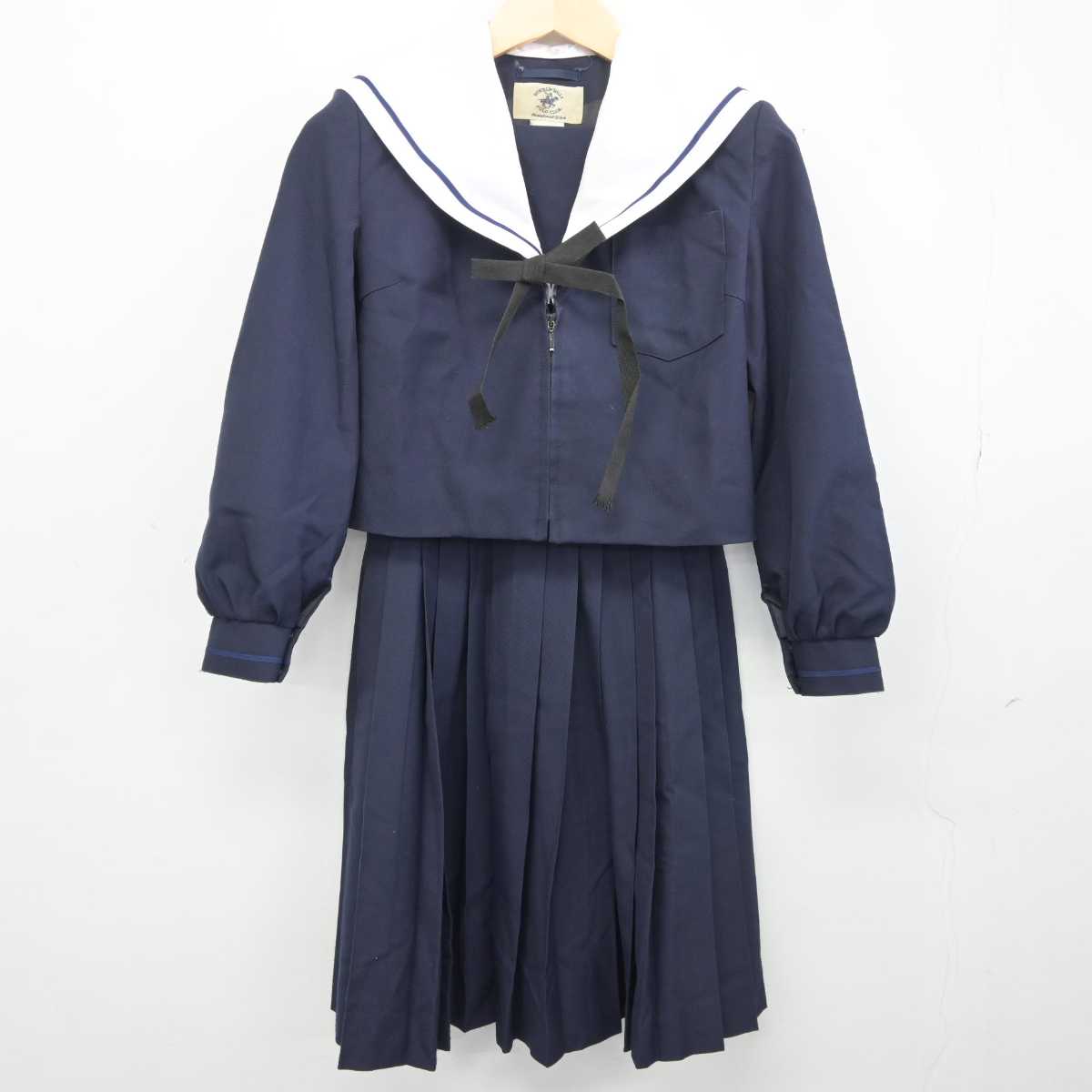 【中古】愛知県 西枇杷島中学校 女子制服 3点 (セーラー服・スカート) sf042113