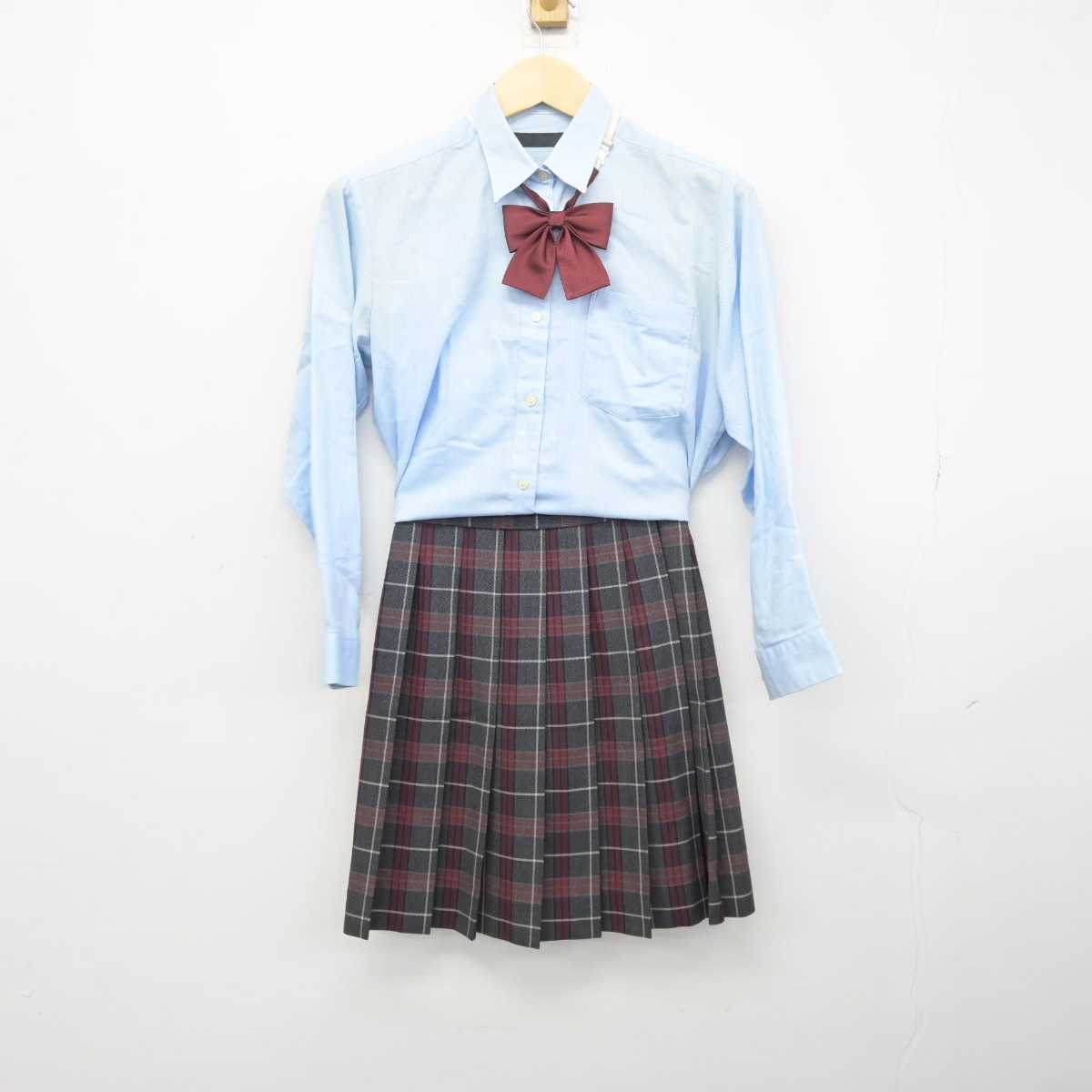 【中古】神奈川県 横浜商科大学高等学校 女子制服 5点 (ブレザー・シャツ・スカート) sf042135