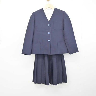 【中古】群馬県 殖蓮中学校 女子制服 4点 (ブレザー・ベスト・シャツ・スカート) sf042145