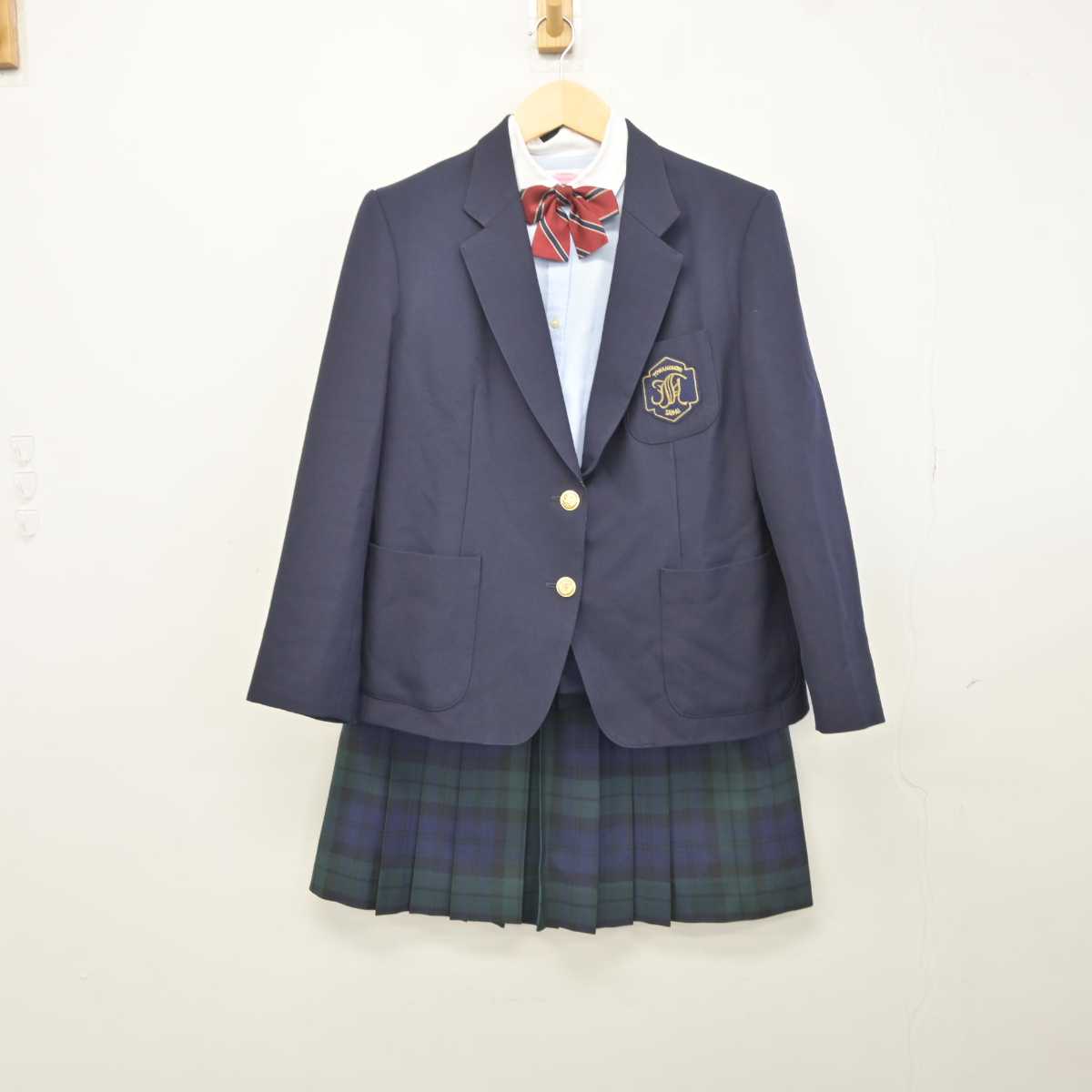 【中古】北海道 酪農学園大学附属とわの森三愛高等学校 女子制服 4点 (ブレザー・シャツ・スカート) sf042149