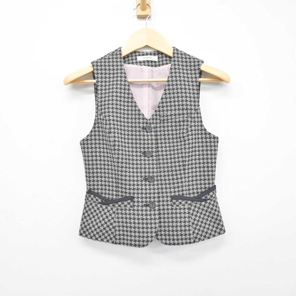 【中古】 事務服 女子制服 3点 (ベスト・ズボン) sf042154