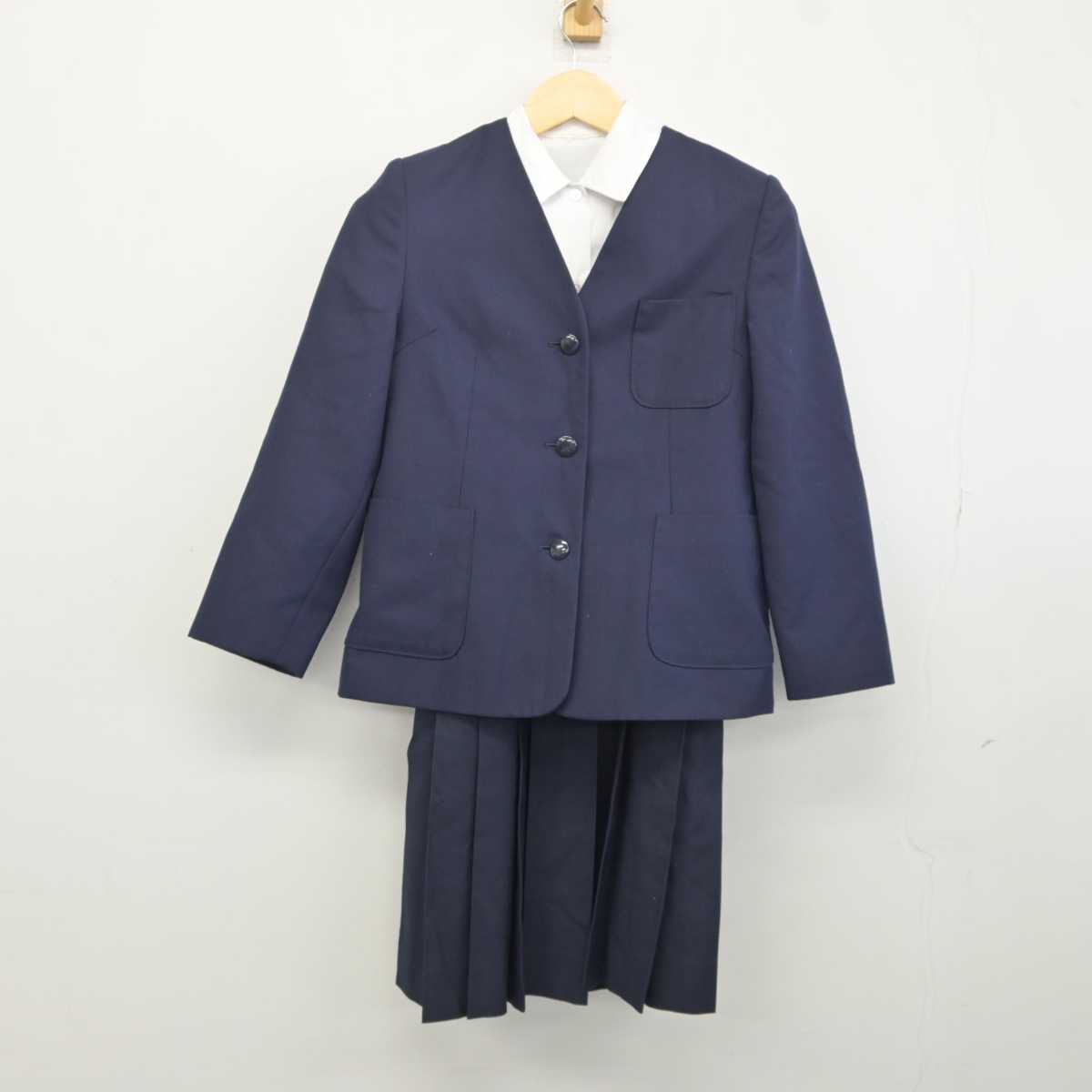 【中古】埼玉県 武里中学校 女子制服 3点 (ブレザー・シャツ・ジャンパースカート) sf042159