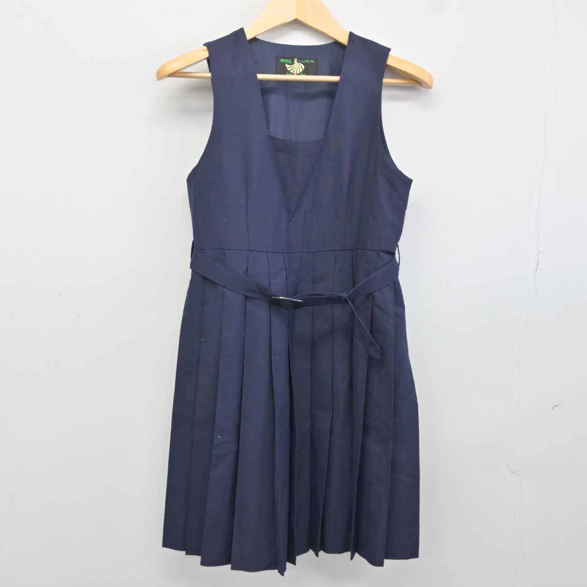 【中古】埼玉県 武里中学校 女子制服 2点 (シャツ・ジャンパースカート) sf042160