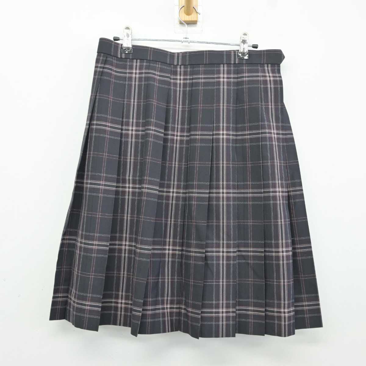 【中古】千葉県 柏特別支援学校 女子制服 3点 (ニットベスト・シャツ・スカート) sf042164