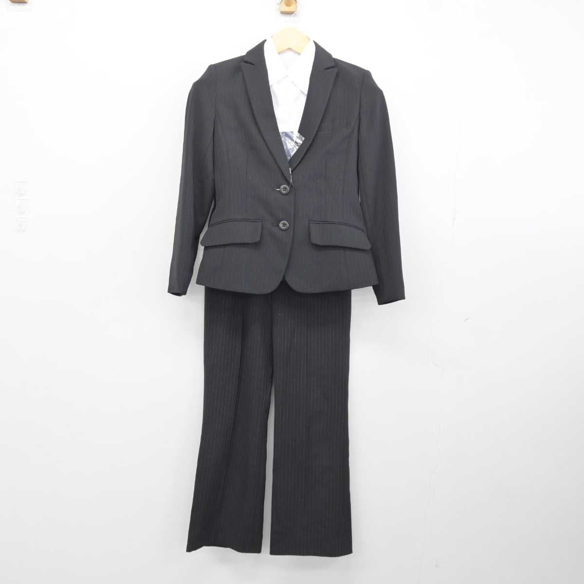 【中古】 自動車学校事務服 女子制服 3点 (ブレザー・シャツ・ズボン) sf042184