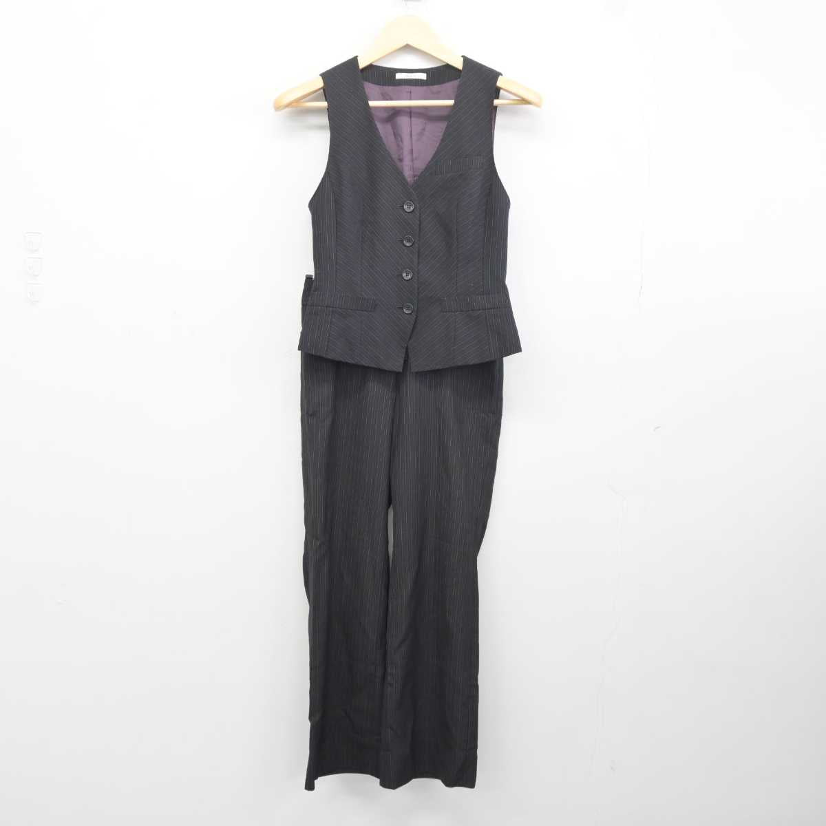 【中古】 自動車学校事務服 女子制服 2点 (ベスト・ズボン) sf042186