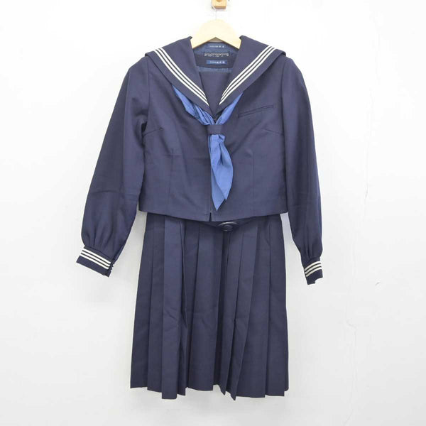 【中古】神奈川県 座間市立南中学校 女子制服 3点 (セーラー服・ジャンパースカート) sf042198