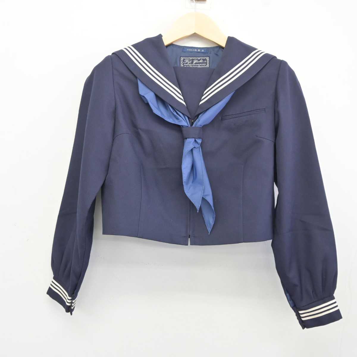 【中古】神奈川県 座間市立南中学校 女子制服 3点 (セーラー服・ジャンパースカート) sf042198