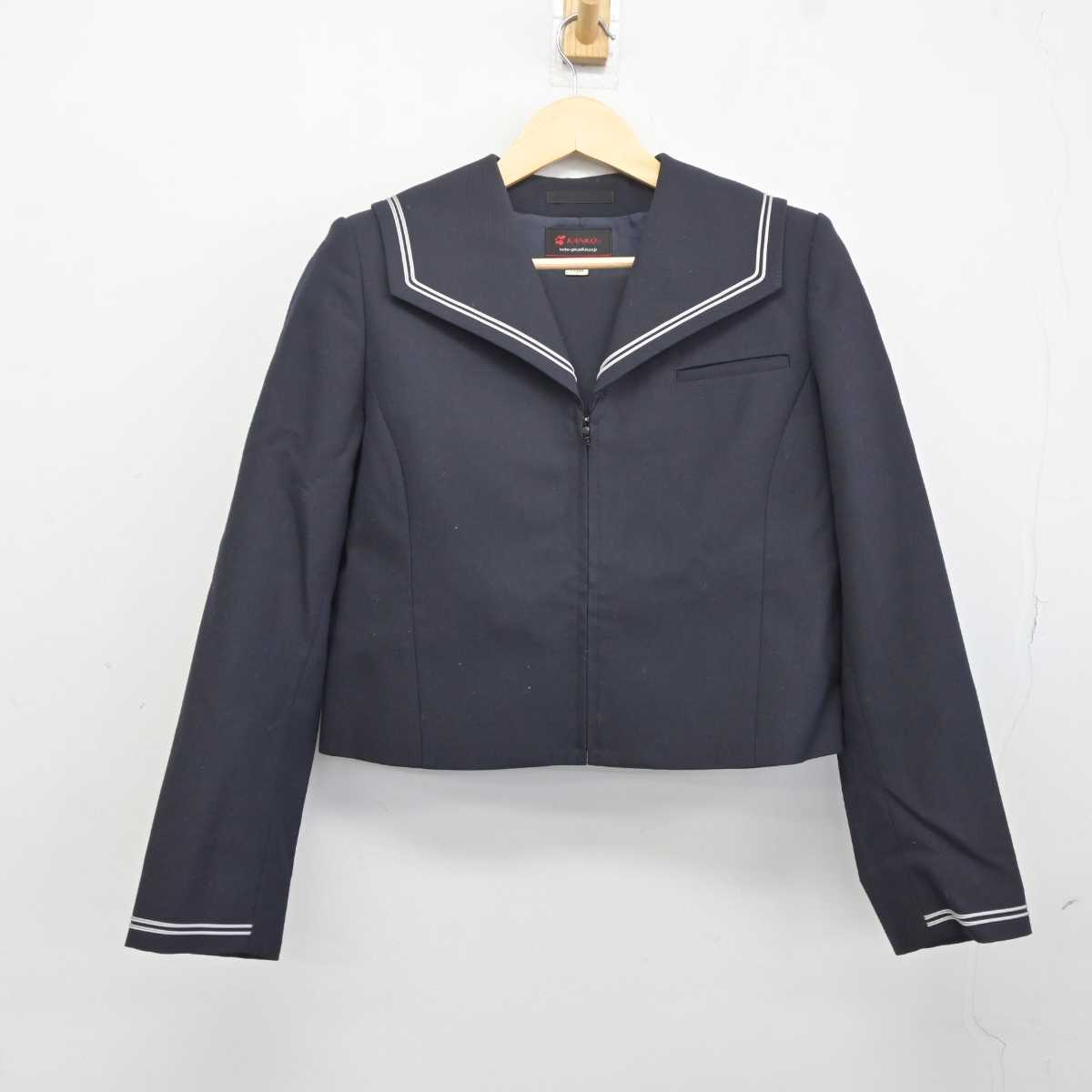 【中古】北海道 函館西高等学校 女子制服 2点 (セーラー服・スカート) sf042207