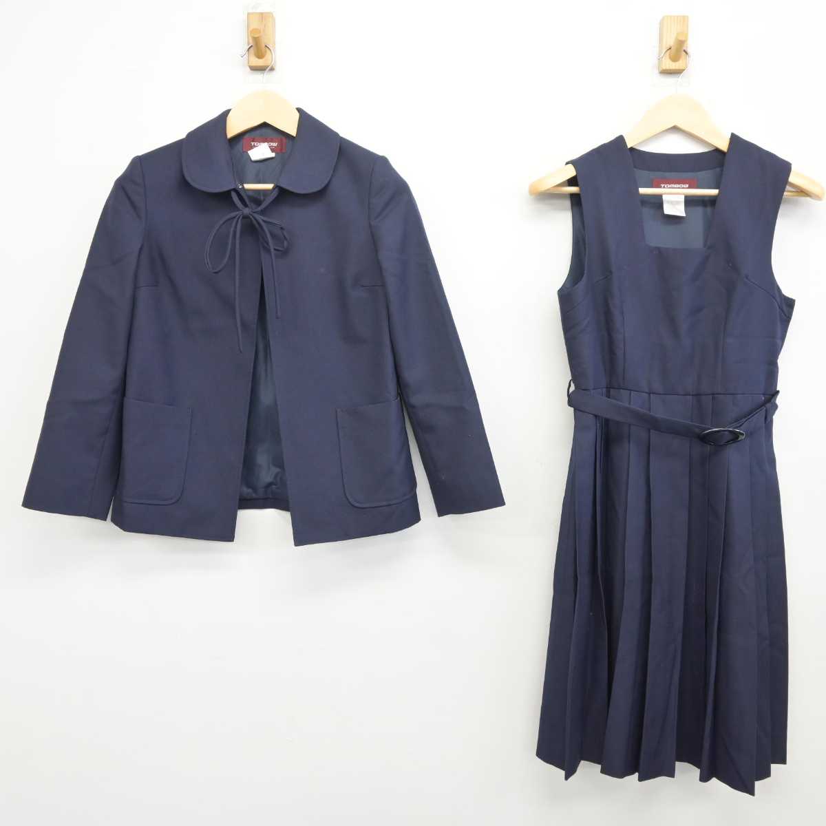 【中古】北海道 啓明中学校 女子制服 3点 (ブレザー・ジャンパースカート) sf042209