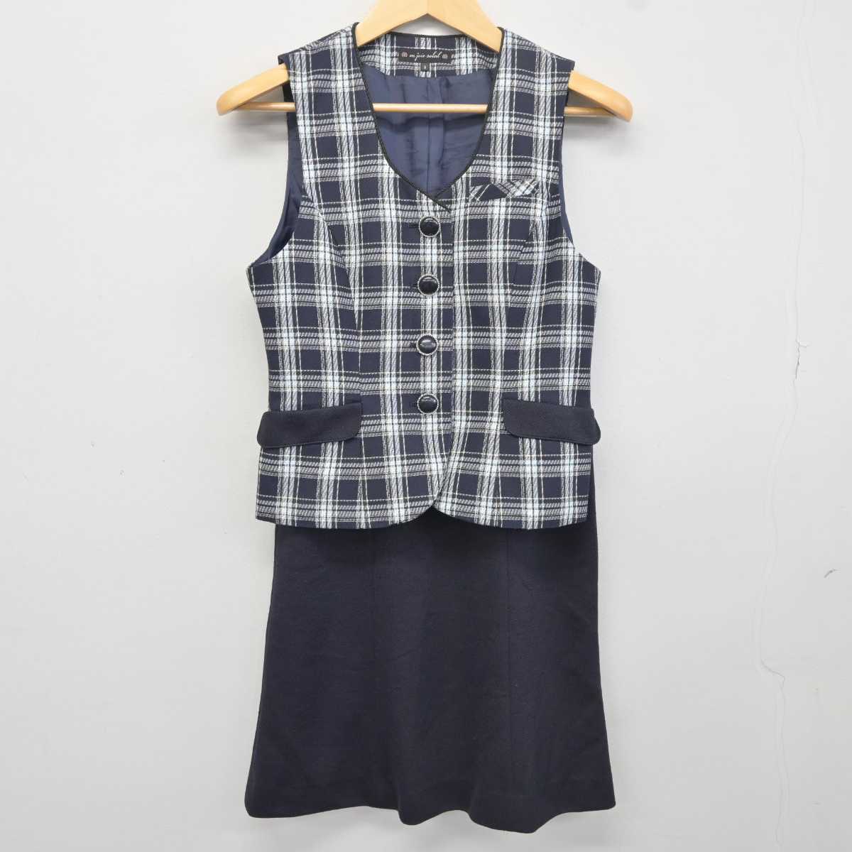 【中古】 事務服 女子制服 2点 (ベスト・スカート) sf042217